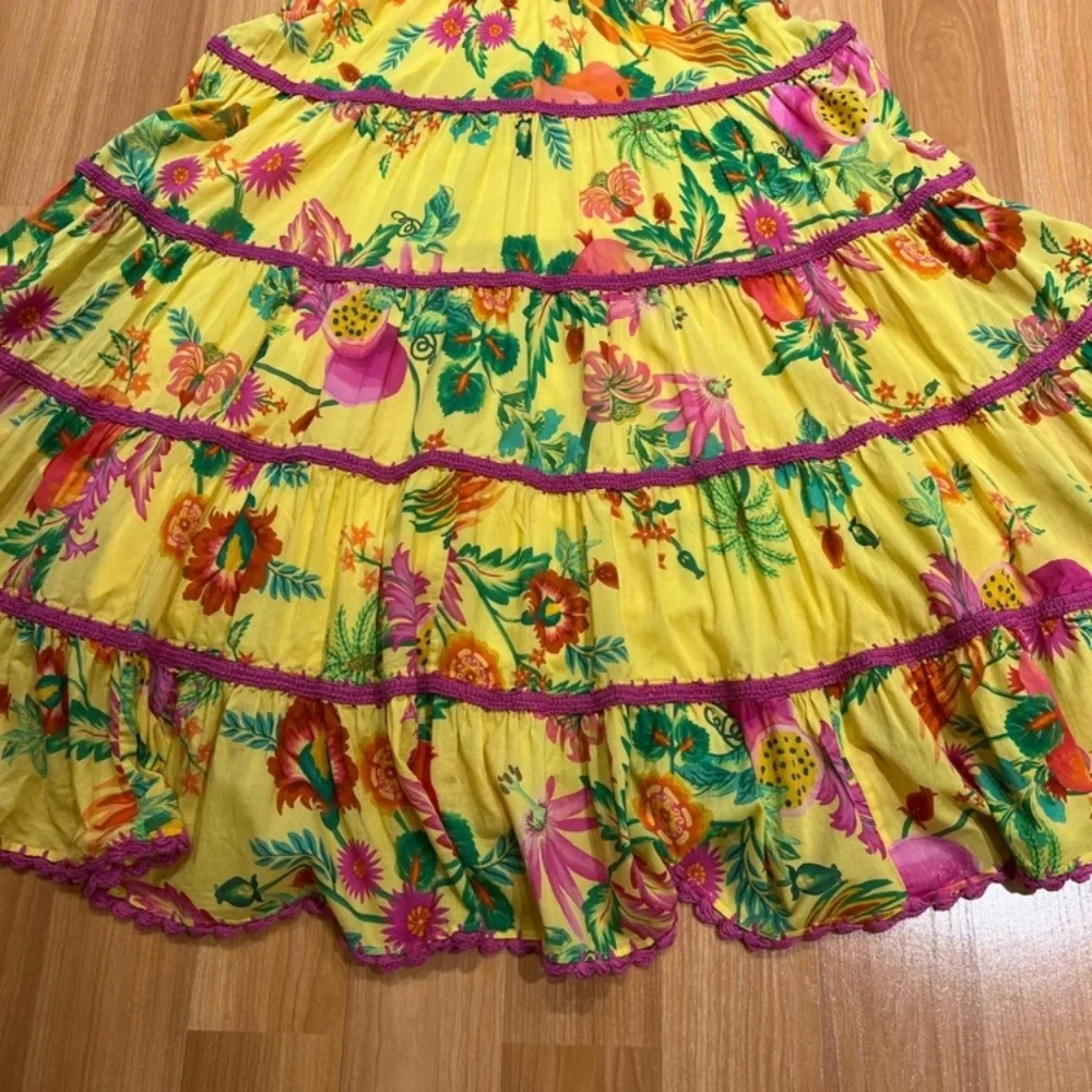 FARM Rio Strapless Yellow Floral Dress - Picture 7 of 9